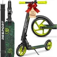 RE:SPORT Citystep voor Kinderen & Volwassenen - Kinderstep - Step met Grote Wielen 200mm - Inklapbaar & Verstelbaar - Tot 100kg - Inclusief Bel & Draagriem - Kickscooter