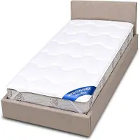 Famanu – Gewatteerde matrasbeschermer 140x200 cm met 4 hoekelastieken, ademend en wasbaar