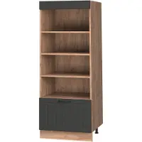 Vicco Keukenrek Fame-Line, Donkergrijs/Goudkleurig Eiken, 60 cm