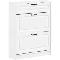 vidaXL Schoenenkast UTRECHT 78 x 24 x 100 cm Bewerkt hout Wit