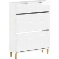 vidaXL Schoenenkast DELFT 78 x 24 x 103 cm Bewerkt hout Hoogglans Wit