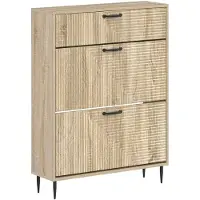 vidaXL Schoenenkast HAARLEM 78 x 24 x 103 cm Bewerkt hout Sonoma Eiken