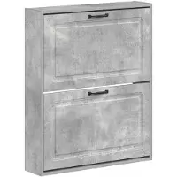 vidaXL Wandgemonteerde Schoenenkast UTRECHT 71 x 17 x 86 cm Betongrijs