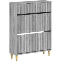 vidaXL Schoenenkast ARNHEM 78 x 24 x 103 cm Bewerkt hout Grijs Sonoma