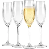 Excellent houseware Champagneglas Mirage speelgoedset 21cl 4 stuks karton multicolor.