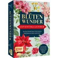 Sonstige Verlage Adventskalender-kaarten set: Bloemenpracht: 24 vouwkaarten voor een rustige advent | Met fascinerende informatie over de geschiedenis, symboliek en magie van bloemen