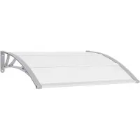 vidaXL Overkapping voor deur, grijs, 120x100 cm, polycarbonaat