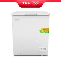 TCL CF126EWE0NL vriezer 98 liter, inclusief opbergmand, deksel met balanssysteem, geschikt voor diverse toepassingen, regelbare temperatuurregelaar, verstelbare poten [Energieklasse E]