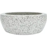 vidaXL Opzetwasbak rond Φ41x14 cm keramiek grijs