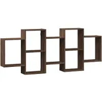 vidaXL Wandschap 159x18x65 cm bewerkt hout bruin eikenkleurig