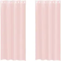 vidaXL Gordijnen voile met doorvoertules 2 st 140x245 cm lichtroze