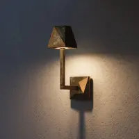 MORETTI Wandlamp buiten Silva Edge, brons / oud-messing, Messing, Landelijk, Wandlamp buiten