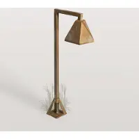 MORETTI Sokkellamp buiten Silva Edge, brons / oud-messing, Messing, Landelijk, Sokkellamp