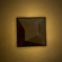 MORETTI Wandlamp buiten Aura Edge, brons / oud-messing, Messing, Landelijk, Wandlamp buiten