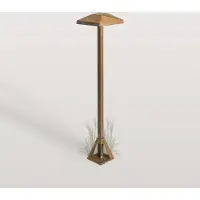 MORETTI LED sokkellamp Aura Edge, hoogte 50 cm, antiek messing Edge, brons / oud-messing, Messing, Landelijk, plafondlamp