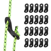 OEM Aluminiumlegering, 20-delig. Wandeltenten. Spanbanden. Spanregelaars. Spanbanden. Spanregelaars voor tenten. Geschikt voor wandelen en kamperen