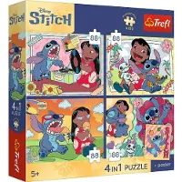 Trefl Puzzel 4 in 1 ruimte Stitch 4x88