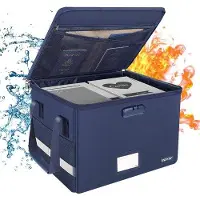 OEM Brandwerende opbergdoos met slot. Organizer, opvouwbare tas, documentenbox met handvat, draagbare kluis voor thuiswerken, geschikt voor documenten, brandwerende koffer