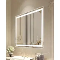 Vevor LED-spiegel voor de badkamer, 70 x 100 cm, met voor- en achtergrondverlichting, anti-condensfunctie, dimbaar, en met 3 kleurtemperaturen