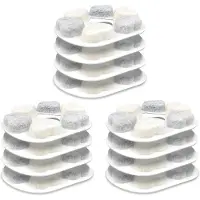 Sonstiges Vervangingsfilters voor kattenfonteinen, set van 8 stuks, hartvormig design, 4-laags filtratie met actieve kool, compatibel met PrettyPaw modellen