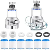 Sonstiges Waterfilter voor kraan, 2 stuks, 360° draaibaar, 3 spuitstanden, 6 PP-katoenfilters