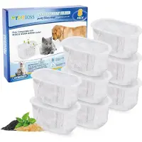 Sonstiges Filter voor kattenfontein, 8 stuks, compatibel met Wopet 2L modellen W300 en W500, wit