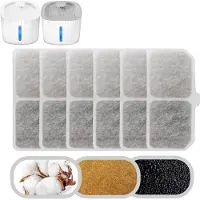 Sonstiges Vervangingsfilters voor kattenfonteinen, 6 stuks, met hars en actieve kool | 3-traps filtratie | Ø 115 mm