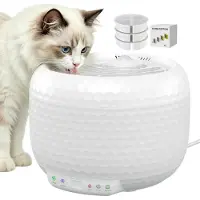 Petsuper Kattenfontein van 1,8 liter met 2 stromingsmodi en een ultrasilente pomp