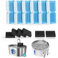 Sonstiges Vervangingsfilters en voorfiltersponsjes voor kattenfonteinen – 6 stuks, compatibel met de PD-412 serie