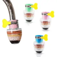 Sonstiges Waterfilter voor kraan, met actieve kool, 3 stuks, voor drinkwater, 6-laags filtratie, geschikt voor ronde tuitstukken van 16-32 mm