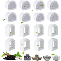 Sonstiges 16 filters voor waterfonteinen voor katten en honden, inclusief 8 actieve koolfilters en 8 schuimfilters, compatibel met PetSafe Drinkwell