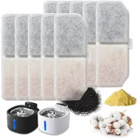 Sonstiges Katzenbrunnen filters, 12 stuks, met hars en actieve kool, rechthoekig, wit, geschikt voor drinkfonteinen van 2-2,5 liter