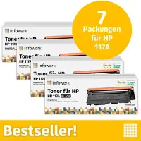 Infowerk NIEUW: Toner voor HP 117A Multipack, compatibel met HP ColorLaser 150, MFP-178, e.d., 7 stuks