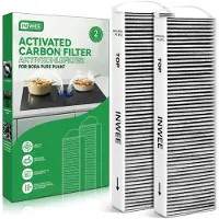 Sonstiges Actiefkoolfilter, 2 stuks, voor BORA Pure PUAKF recirculatiekookplaat, vervangingsfilter, afmetingen 435x130x50 mm