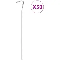 vidaXL Tentharingen 50 st Ø4 mm 23 cm gegalvaniseerd staal