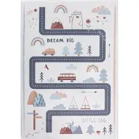Muratap Kindervloerkleed speelmat weg & natuur multi wasbaar antislip- 60x180 cm
