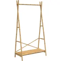 vidaXL Kledingrek met schap 102x50x190 cm bamboe