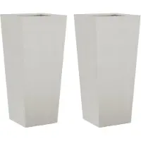 vidaXL Plantenbakken 2 st 35x35x75 cm roestvrij staal