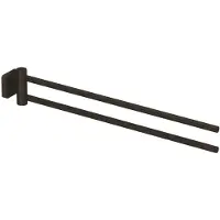 Kludi -VELA S Dubbele handdoekstang - Lengte 440MM Brushed Gunmetal, 25977N2