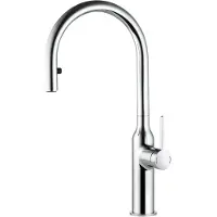 Kwc SIN Keukenmengkraan 23.1cm 3/8 inch flexibele slang 1 kraangat Chroom glans