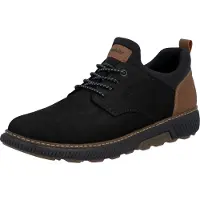 Rieker heren veterschoenen lage schoenen zakelijke schoenen leren schoenen B3360-00 Black extra breed