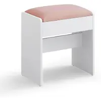 Vasagle Gestoffeerde make-up kruk met fluweel en antislip voetkussentjes