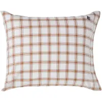 Lexington Checked Kussensloop 50x60 Cm Wit / Fudge - Kussenslopen Katoen White - 12630028-1814-P25