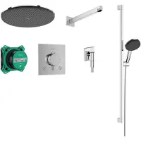 Hansgrohe Raindance Alive S - Doucheset met inbouwthermostaat, inclusief inbouwdeel, diameter 30 cm, 3 straalsoorten, chroom 24622000