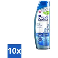 Head & shoulders 10 x - Anti-Roos Shampoo - Pure Intense - Hoofdhuid Detox - 250 ml - Hoofdhuid Detox - Roosbestrijding - Hoofdhuid Reinigen - Schone Hoofdhuid - Haar Gezond