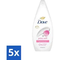 Dove 5 x Petal Soft - Douchegel - Sulfaatvrij - 250 ml - Douchegele - Zachte Reiniging - Hydratatie - Bloemige Geur - Sulfaatvrije