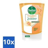 Dettol 10 x No-Touch Handzeep Refill Extra Care Honey & Sheabutter 250 ml - Handzeep - Antibacterieel - Honing - Galamboter - Hygiëne