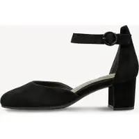 Tamaris Comfort pumps voor dames, model met open bandjes, wijde pasvorm, artikelnummer 8-84402-42, maat: 39 EU, kleur: zwart
