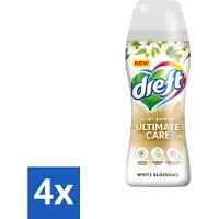 Dreft 4 x - Ultimate Care - Wasverzachter - Geurbooster - Gekleurde Was - Witte Bloem - 15 Wasbeurten - Wasverzachter - Geur - Wasmiddel - Kleurbescherming - Wasverzorging