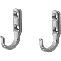 INF RVS J-vormige Verticale Haken 2-pack — Massief Gietstuk, Corrosiebestendig, Hoge Laadcapaciteit
